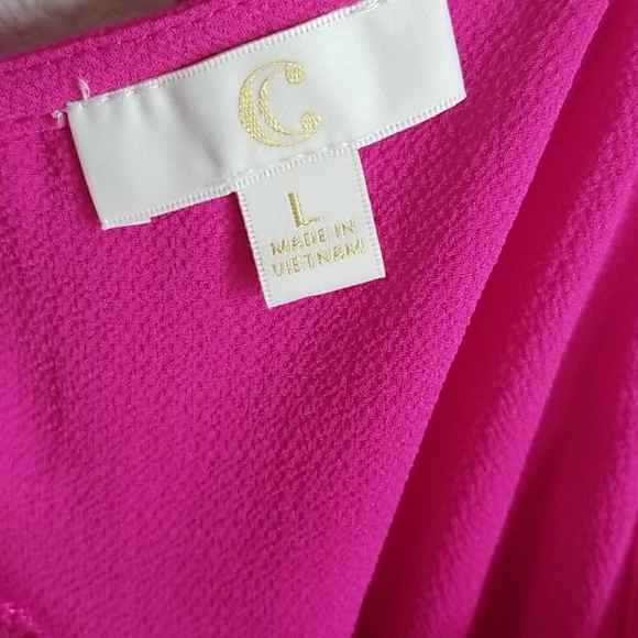 Charming Charlie Magenta Strappy Summer Top sz L - Picture 3 of 3